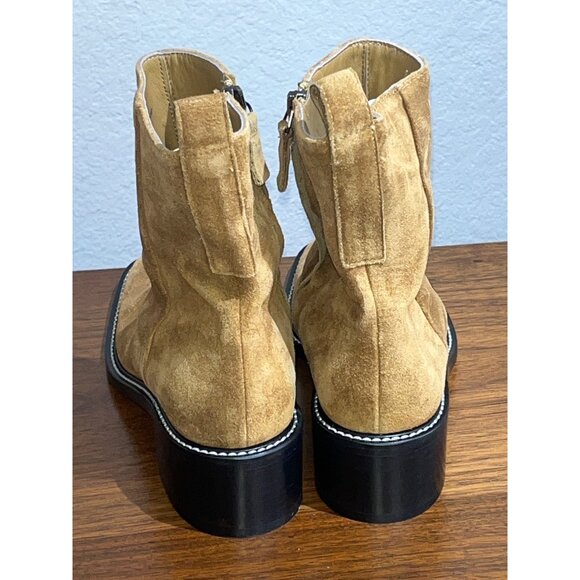 Everlane The City Boot in Toasted Almond Suede 8 New Womens Booties - Picture 6 of 13